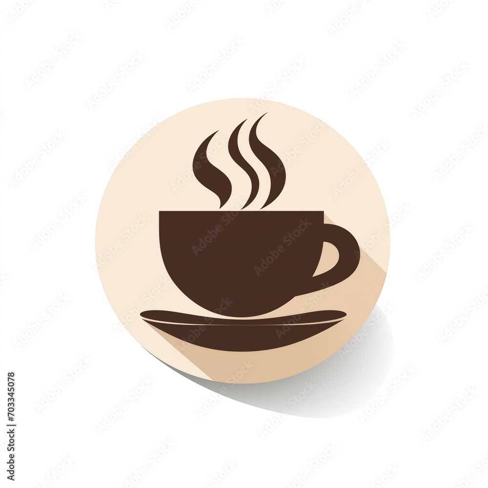 Obraz premium Coffee cup icon. Flat design.