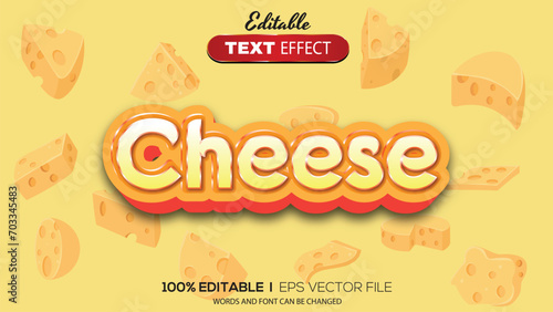 editable text effect cheese theme