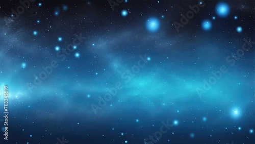 Blue particles and light abstract background with shining dots stars © Reazy Studio