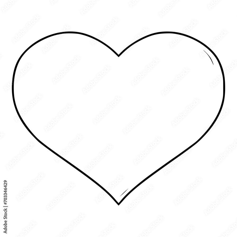 Love hand Drawn illustration Outline sketch Love hand Drawn illustration Outline sketch