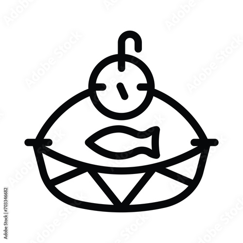 overfishing line icon illustration vector graphic. Simple element illustration vector graphic, suitable for app, websites, and presentations isolated on white background