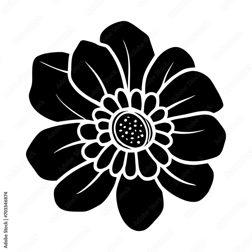 Hand drawn simple flower illustration Hand drawn simple flower illustration