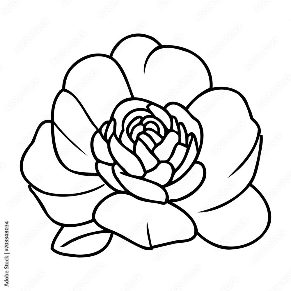 Hand drawn simple flower illustration Hand drawn simple flower illustration