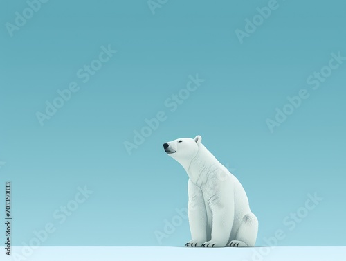 polar bear in the snow © faiz