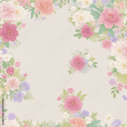 Spring Floral Medley Digital Paper Background © Reazy Studio