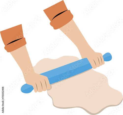 Roll or flatten dough