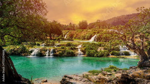 Wadi Darbat in the Dhofar region of Oman photo