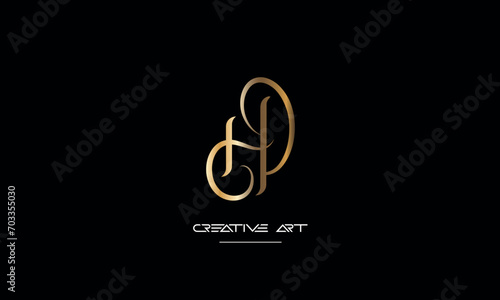 DH, HD, D, H abstract letters logo monogram