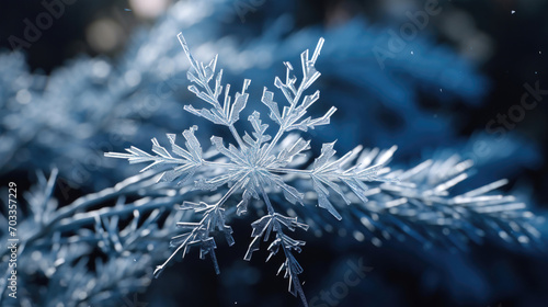 Snowflake Beauty  Close-Up of Delicate Winter Design