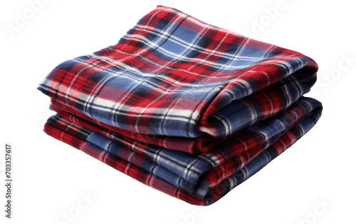 Genuine Snapshot of Flannel Cloth in White Setting Isolated on Transparent Background PNG.