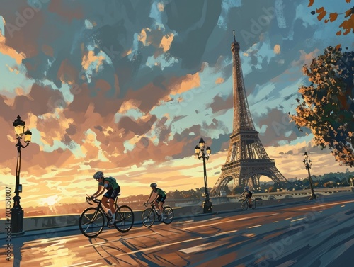 Capturing the Spirit of Paris 2024 in Muted Illustrations