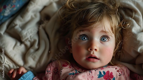 Adorable Awake Infant Girl Trisomy 18, Background HD For Designer © CgDesign4U