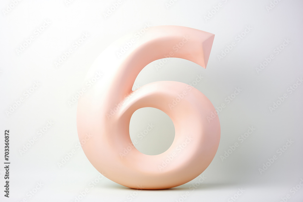 Number 6 Six On White Background Number 6 Six On White Background