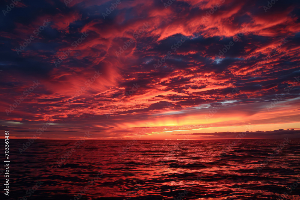 Red Sky At Morning, Sailors Warning, Signaling Vibrant Dawn