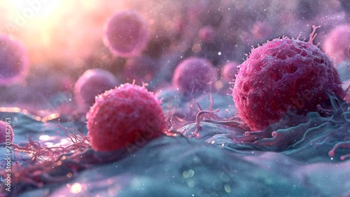cancer in human body as World Cancer Day concept video looping animation background photo