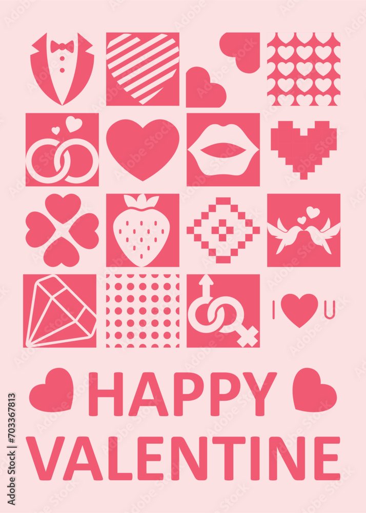 Happy Valentine Day, background, Banner, template Happy Valentine Day, background, Banner, template