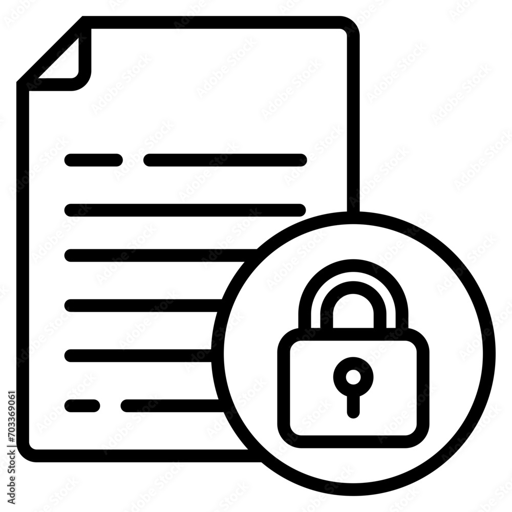 Lock File Icon Element For Design Lock File Icon Element For Design