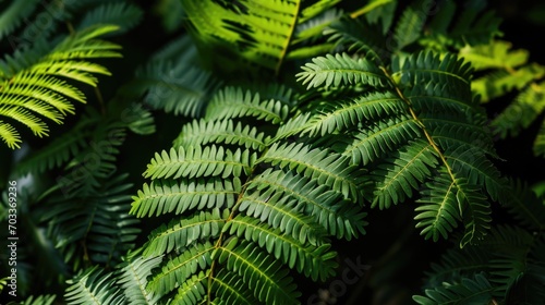Tropical Sensitivity  Sensitive Plant Leaves in Lush Greenery