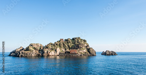 Suggestive panoramic island of Lachea in the protected marine reserve of the Cyclops Riviera photo