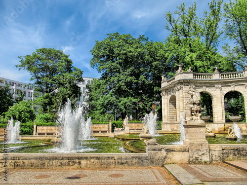 berlin, germany - alter märchenbrunnen im stadtpark friedrichshain