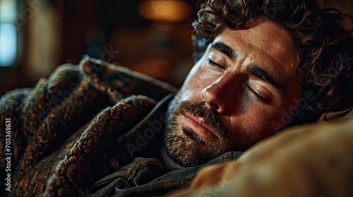 Wallpaper Mural Sleepy Handsome Man Palm On His, Background HD For Designer Torontodigital.ca