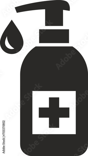 Hand sanitizer icon medical cross | Hand wash medical