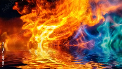 abstract colourful fire and water © Debbie