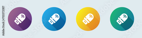 Usb modem solid icon in flat design style. Network signs vector illustration.
