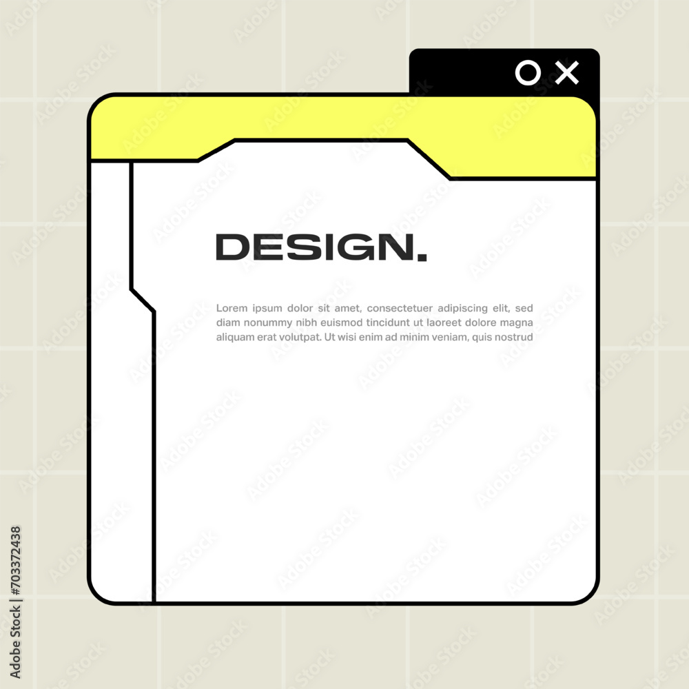 Modern pop up window illustration. Design overlay element. Modern pop up window illustration. Design overlay element.