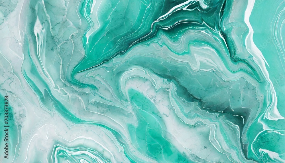 Fototapeta mint green marble texture luxury abstract fluid art paint background beautiful modern 3d wallpaper
