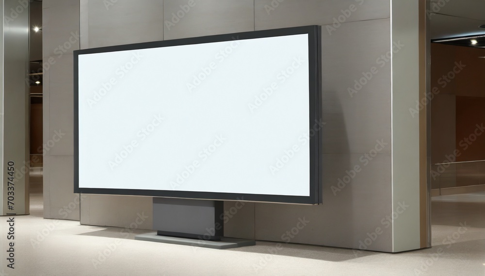 Fototapeta premium blank digital signage screen in a public space ideal for customization