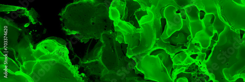 Abstract colorful grunge vector background with green splashes for cover design, invitation, poster, banner, flyer, cards and design interior. Futuristic ink texture illustration.  Color smoke.