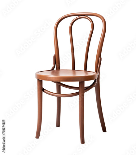 Durable Bentwood Dining Chair isolated on transparent background. PNG file, cut out photo