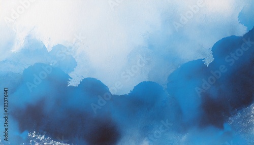 hand painted blue background versatile artistic image for creative design projects posters banners cards covers magazines prints wallpapers ink on paper artist made art no ai