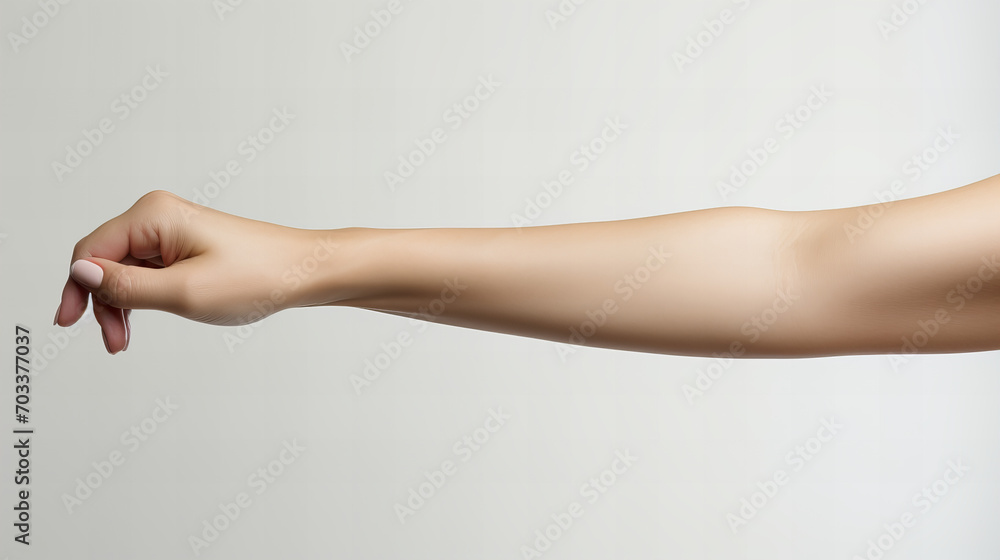 Woman hand with a fist, Woman Hand with isolated on white background, Close up of white woman hand, Female hand, copy space, banner Woman hand with a fist, Woman Hand with isolated on white background, Close up of white woman hand, Female hand, copy space, banner