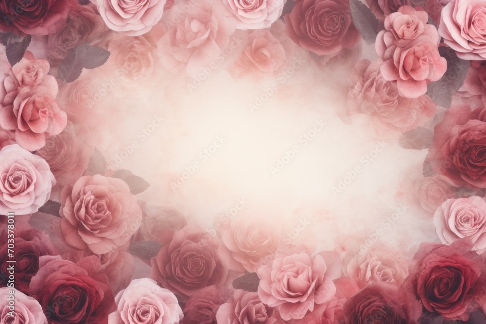 Faded rose texture background banner design