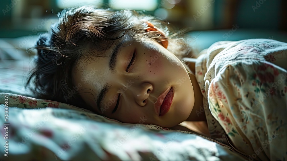 Young Asian Woman Sleep Bed, Background HD For Designer Young Asian Woman Sleep Bed, Background HD For Designer