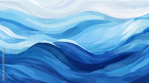 Blue Water Waves Vector Background – Serene Ocean Pattern with Aqua Flow, Artistic Ripple Illustration for Summer Designs