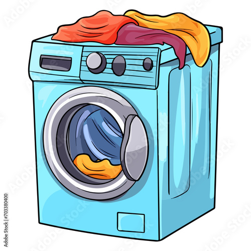 washing machine and laundry, laundry sticker
