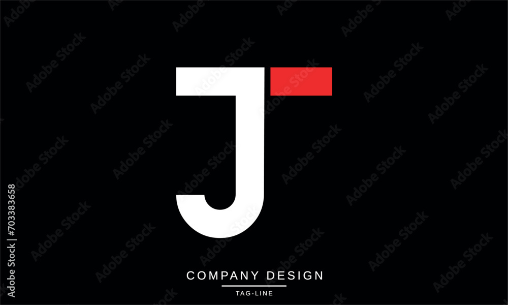 TJ, JT, Abstract Letters Logo Monogram TJ, JT, Abstract Letters Logo Monogram