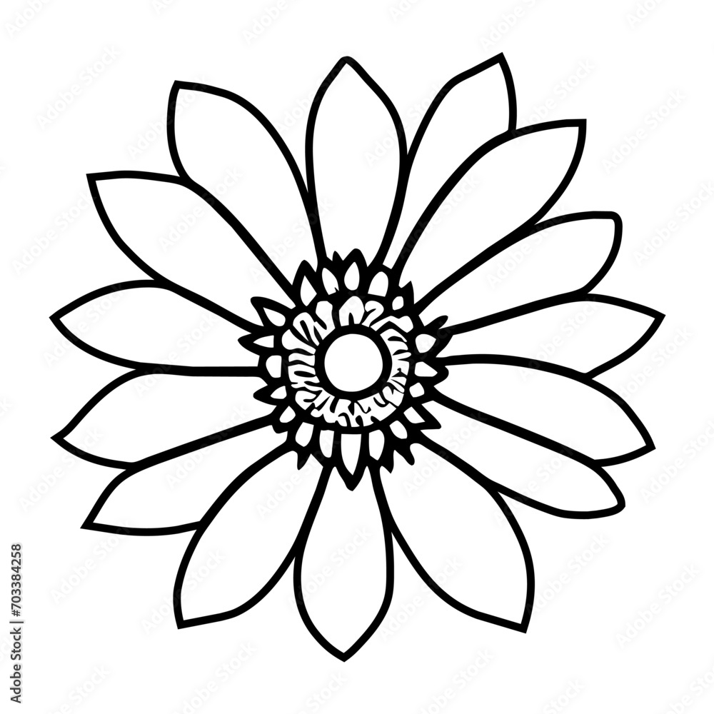 Hand drawn simple flower illustration Hand drawn simple flower illustration