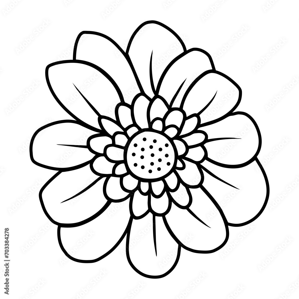 Hand drawn simple flower illustration Hand drawn simple flower illustration