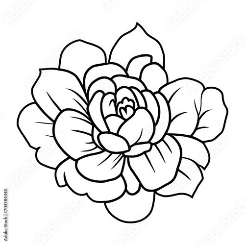 Hand drawn simple flower illustration