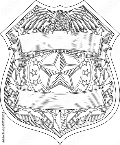 Police Military Eagle Badge...
