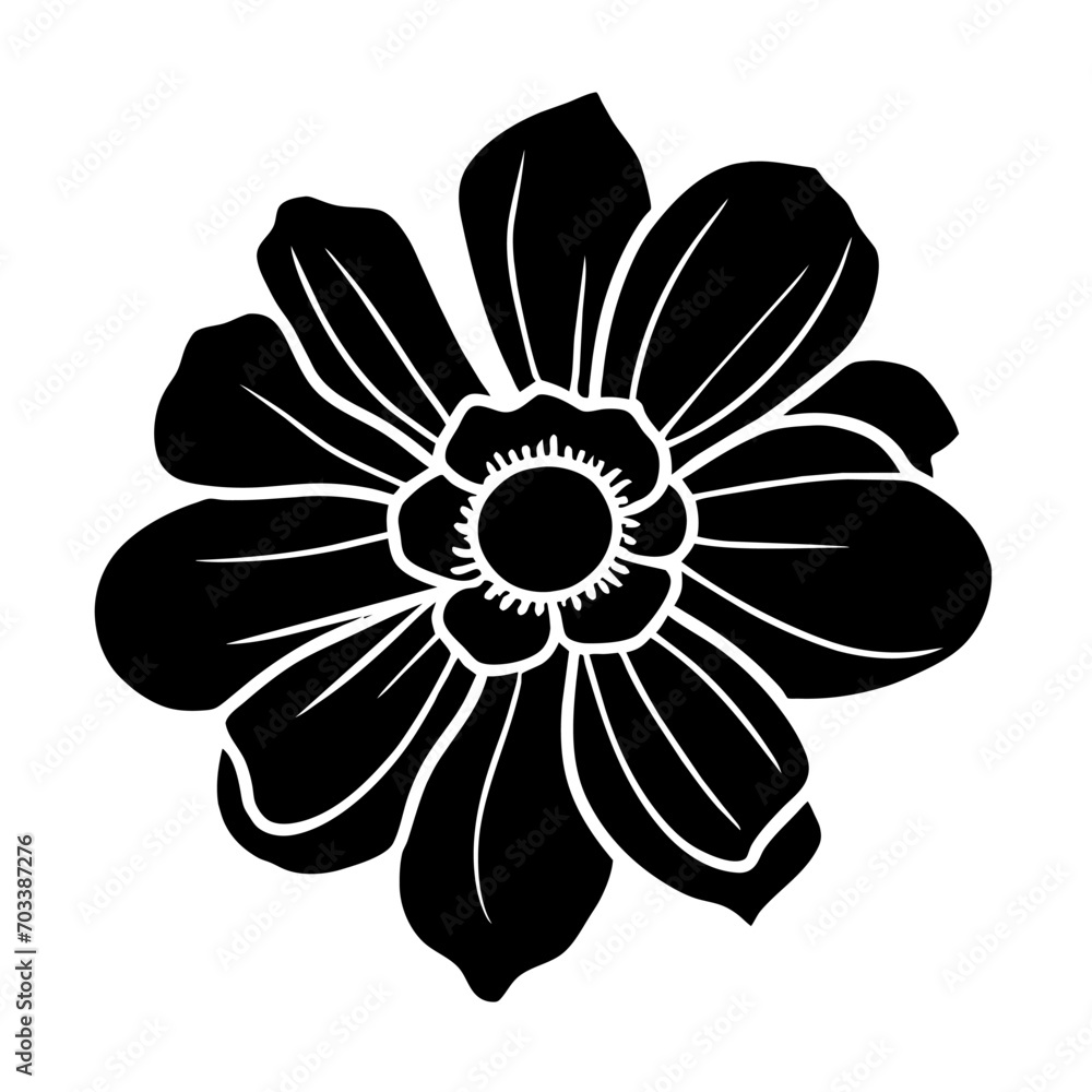 Hand drawn simple flower illustration Hand drawn simple flower illustration
