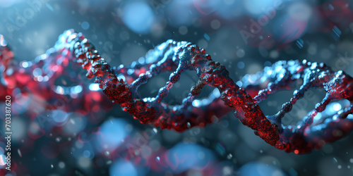 3D illustration of DNA model photo