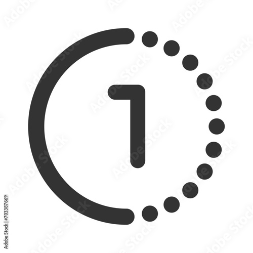 View once media icon symbol vector design