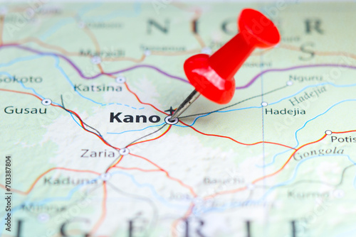 Kano, Nigeria pin on map