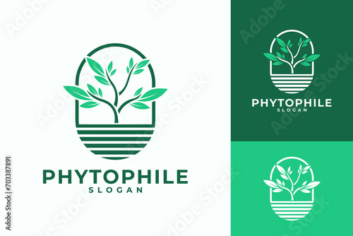 Phytophile Green Nature Plant Logo Design