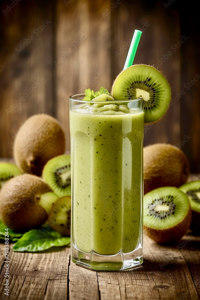 kiwi smoothie with kiwi